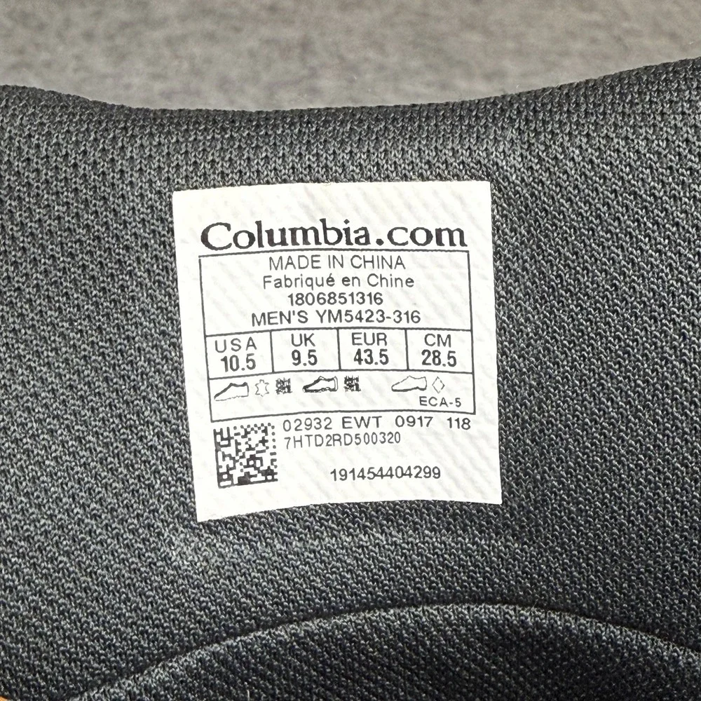 COLUMBIA Waterproof YM5423-316 Outdoor Boots Mens Size US 10.5 EUR 43.5